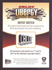 2011 Cryptozoic CBLDF Liberty Artist Sketch Card by Wilson Ramos Jr - TvMovieCards.com