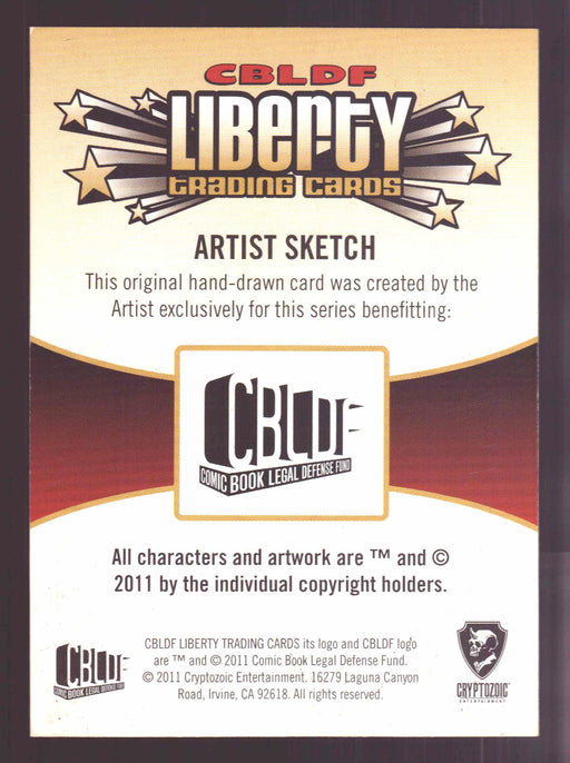 2011 Cryptozoic CBLDF Liberty Artist Sketch Card by Wilson Ramos Jr - TvMovieCards.com