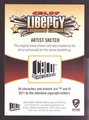 2011 Cryptozoic CBLDF Liberty Artist Sketch Trading Card by Rusty Gilligan - TvMovieCards.com