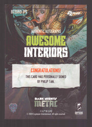 2024 CZX Dark Nights Metal Artist Autograph Card BTDRO-PT Philip Tan - TvMovieCards.com