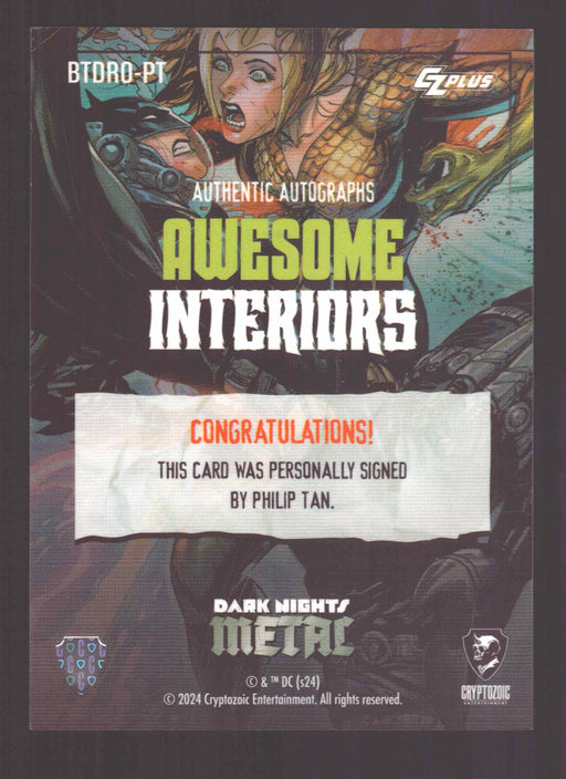 2024 CZX Dark Nights Metal Artist Autograph Card BTDRO-PT Philip Tan - TvMovieCards.com