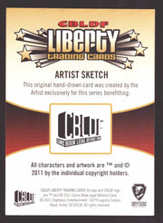 2011 Cryptozoic CBLDF Liberty Artist Sketch Card by Dave Losso   - TvMovieCards.com