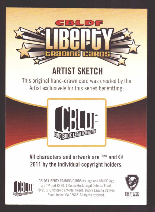 2011 Cryptozoic CBLDF Liberty Artist Sketch Card by Dave Losso   - TvMovieCards.com