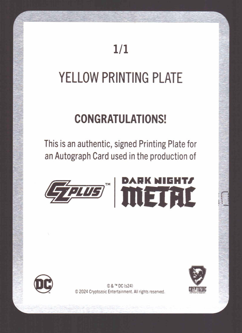 2024 CZX Dark Nights Metal Printing Plate Autograph Card Scott Williams TC-SW - TvMovieCards.com