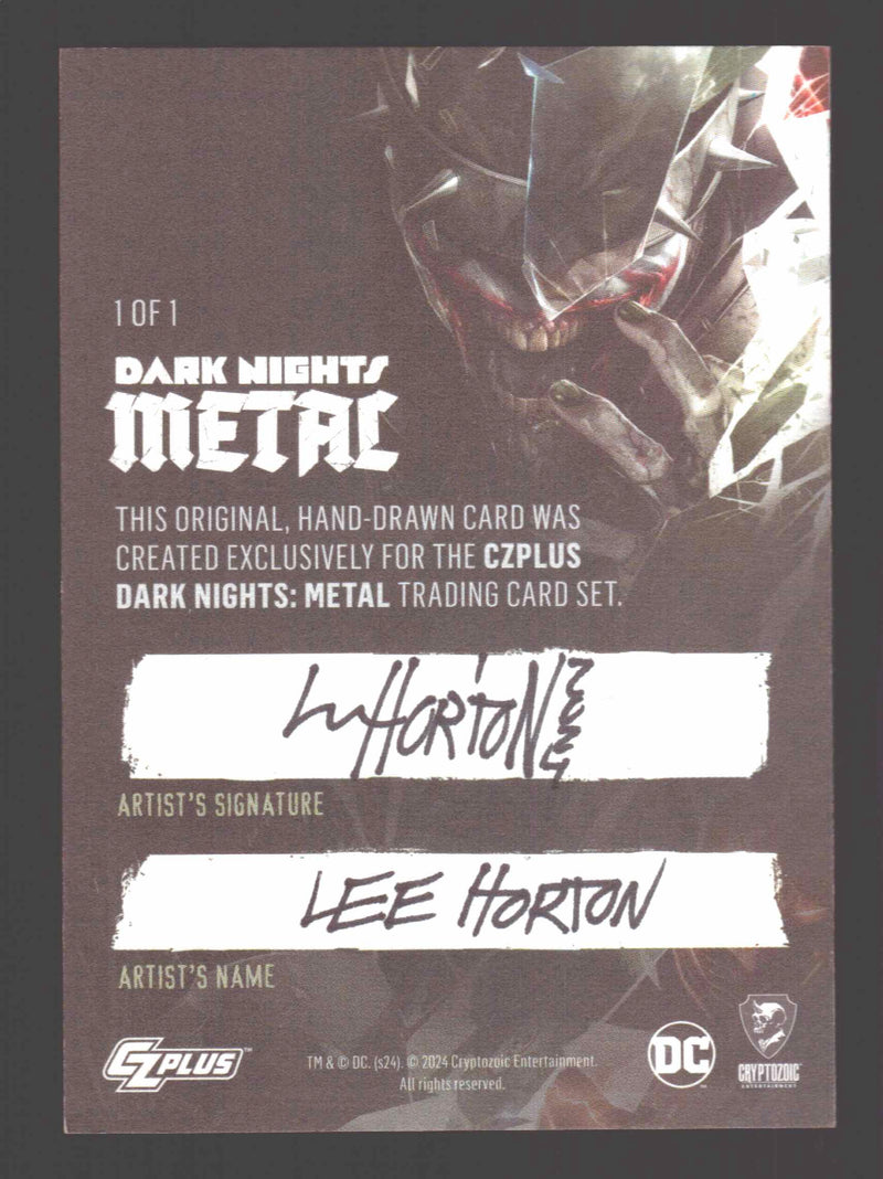 2024 CZX Dark Nights Metal Artist Sketch Trading Card by Lee Horton - TvMovieCards.com