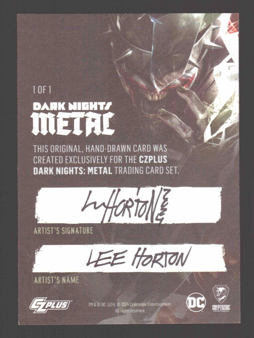 2024 CZX Dark Nights Metal Artist Sketch Trading Card by Lee Horton - TvMovieCards.com