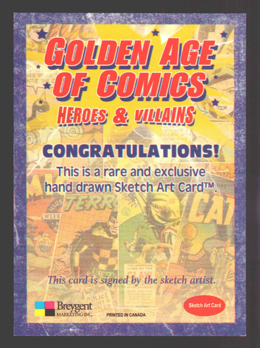 Golden Age of Comics Heroes & Villains Artist Sketch Card Breygent - TvMovieCards.com