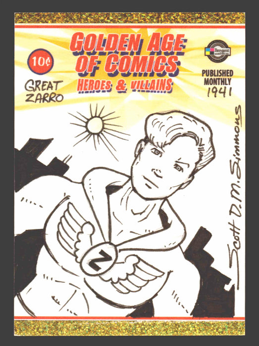 Golden Age of Comics Heroes & Villains Artist Sketch Card Breygent Scott D.M. Si - TvMovieCards.com