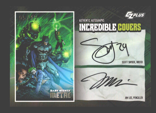 2024 CZX Dark Nights Metal Dual Autograph Card Scott Synder / Jim Lee - TvMovieCards.com