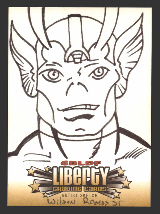 2011 Cryptozoic CBLDF Liberty Artist Sketch Card by Wilson Ramos Jr - TvMovieCards.com