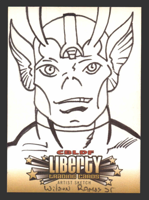 2011 Cryptozoic CBLDF Liberty Artist Sketch Card by Wilson Ramos Jr - TvMovieCards.com