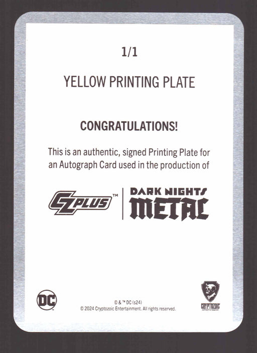 2024 CZX Dark Nights Metal Printing Plate Autograph Card Klaus Janson TF-KJ - TvMovieCards.com