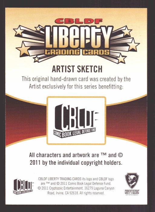 2011 Cryptozoic CBLDF Liberty Artist Sketch Card by Chris "Cabbie" Bradberry   - TvMovieCards.com