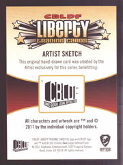 2011 Cryptozoic CBLDF Liberty Artist Sketch Card by Wilson Ramos Jr - TvMovieCards.com