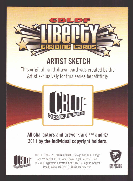 2011 Cryptozoic CBLDF Liberty Artist Sketch Card by Joel Carroll   - TvMovieCards.com