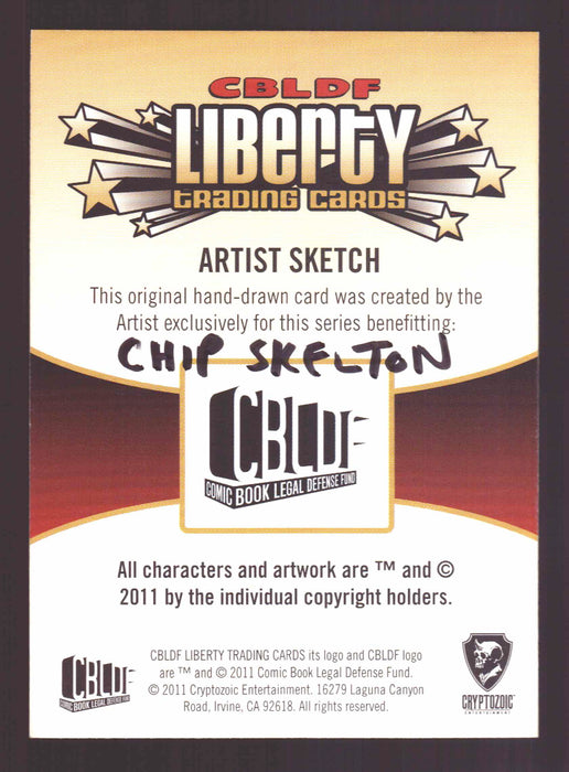 2011 Cryptozoic CBLDF Liberty Artist Sketch Card by Chip Skelton   - TvMovieCards.com