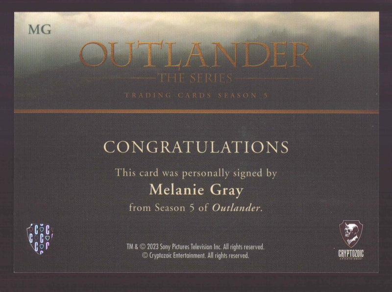 Outlander Season 5 Melanie Gray as Margaret Tryon MG Autograph Card - TvMovieCards.com