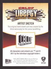 2011 Cryptozoic CBLDF Liberty Artist Sketch Card by Dan Gorman   - TvMovieCards.com