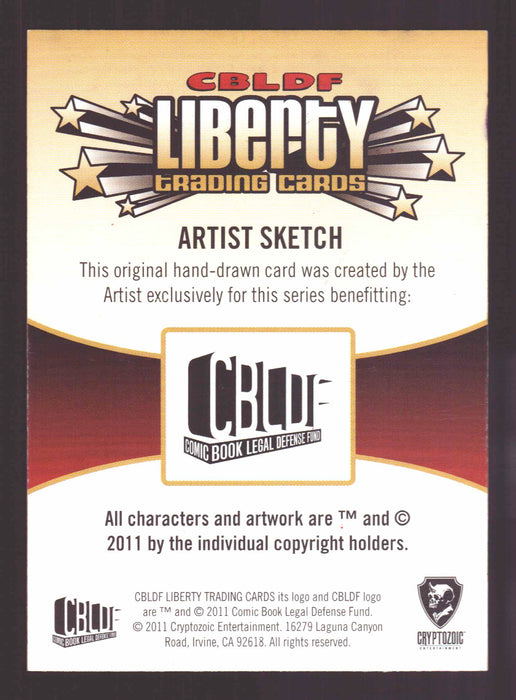 2011 Cryptozoic CBLDF Liberty Artist Sketch Card by Dan Gorman   - TvMovieCards.com