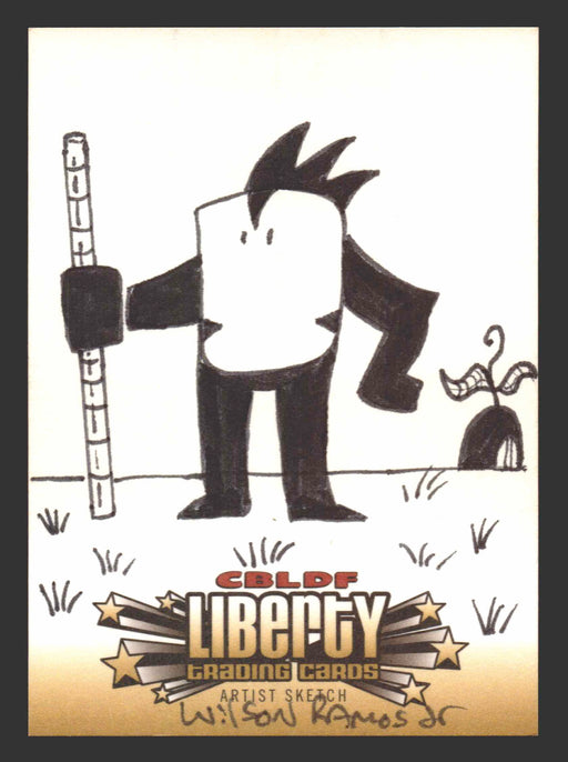 2011 Cryptozoic CBLDF Liberty Artist Sketch Card by Wilson Ramos Jr - TvMovieCards.com