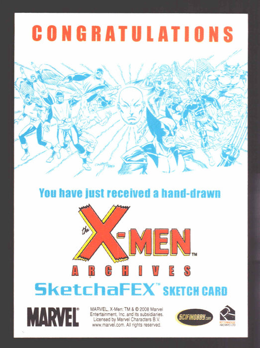 X-Men Archives 2009 Marvel Sketchafex Sketch Trading Card 1/1 by Marc Ferreira - TvMovieCards.com
