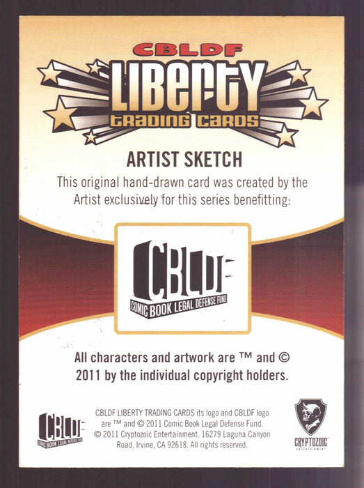 2011 CBLDF Comic Book Legal Defense Fund Liberty Artist Sketch Trading Card - TvMovieCards.com