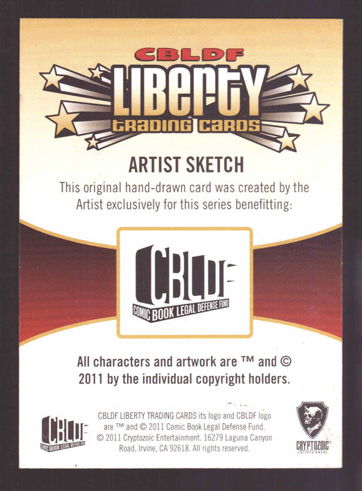 2011 CBLDF Comic Book Legal Defense Fund Liberty Artist Sketch Trading Card   - TvMovieCards.com
