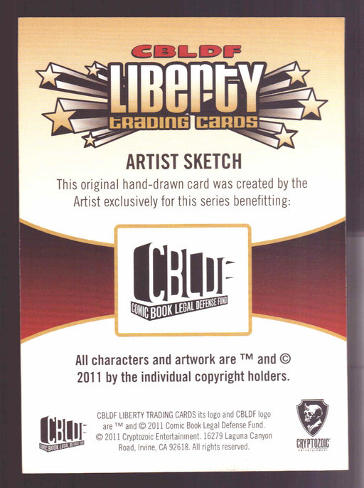 2011 CBLDF Comic Book Legal Defense Fund Liberty Artist Sketch Trading Card - TvMovieCards.com