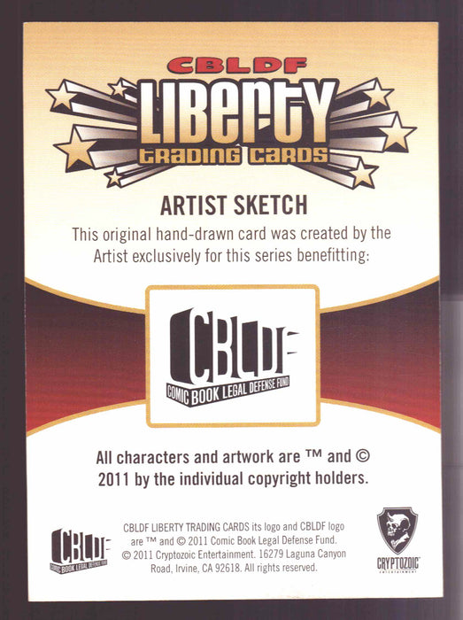 2011 CBLDF Comic Book Legal Defense Fund Liberty Artist Sketch Trading Card - TvMovieCards.com