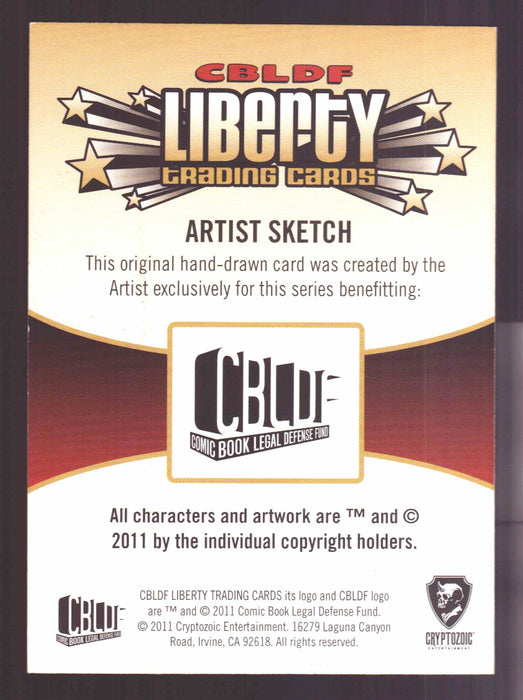 2011 CBLDF Comic Book Legal Defense Fund Liberty Artist Sketch Trading Card - TvMovieCards.com