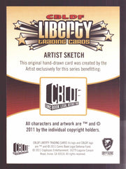 2011 Cryptozoic CBLDF Liberty Artist Sketch Card by Wilson Ramos Jr - TvMovieCards.com