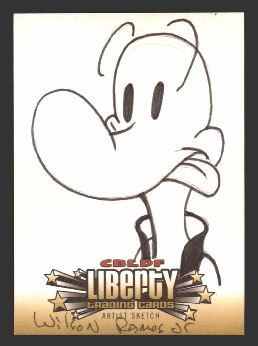 2011 Cryptozoic CBLDF Liberty Artist Sketch Card by Wilson Ramos Jr - TvMovieCards.com