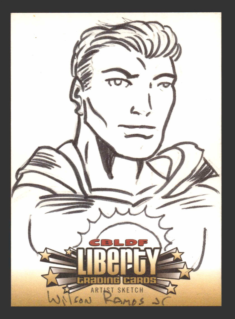 2011 Cryptozoic CBLDF Liberty Artist Sketch Card by Wilson Ramos Jr   - TvMovieCards.com