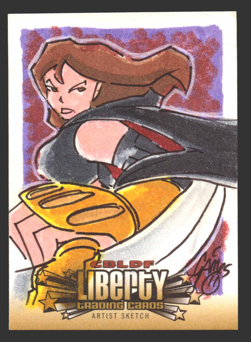 2011 Cryptozoic CBLDF Liberty Artist Sketch Card by Christian James Thomas   - TvMovieCards.com