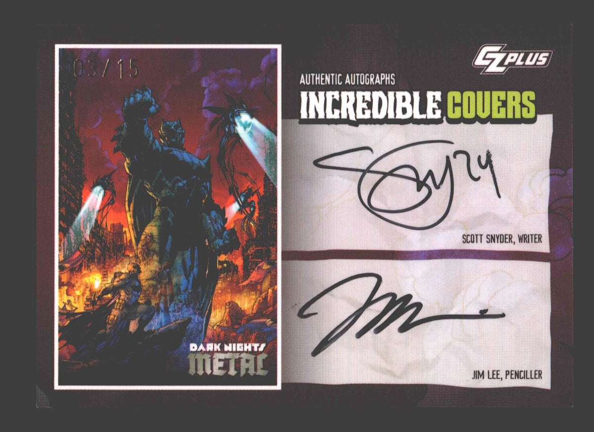 2024 CZX Dark Nights Metal Dual Autograph Card Scott Synder / Jim