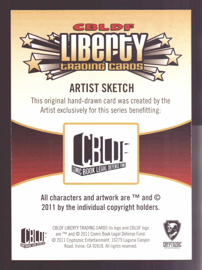 2011 CBLDF Liberty Artist Sketch Trading Card by Rich Molinelli RAM - TvMovieCards.com