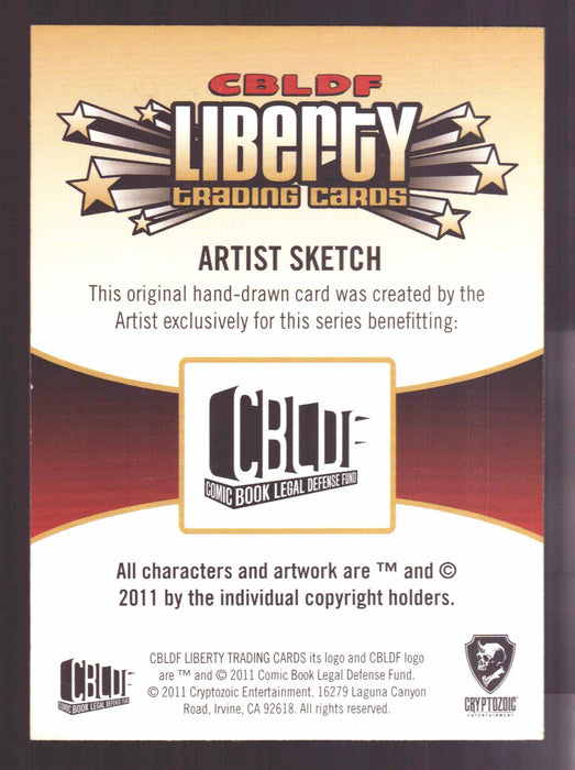 2011 Cryptozoic CBLDF Liberty Artist Sketch Trading Card by Dan Smith - TvMovieCards.com