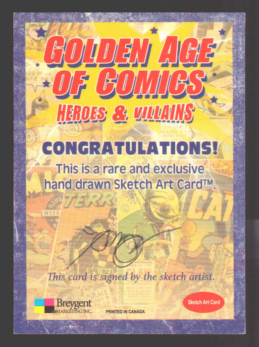Golden Age of Comics Heroes & Villains Artist Sketch Card Breygent - TvMovieCards.com