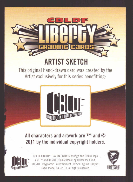 2011 CBLDF Comic Book Legal Defense Fund Liberty Artist Sketch Trading Card   - TvMovieCards.com