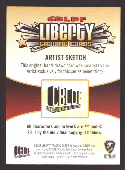 2011 Cryptozoic CBLDF Liberty Artist Sketch Card by Christian James Thomas   - TvMovieCards.com