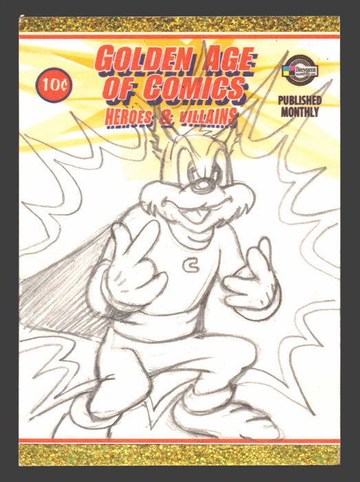 Golden Age of Comics Heroes & Villains Artist Sketch Card Breygent by Guy Dorian - TvMovieCards.com