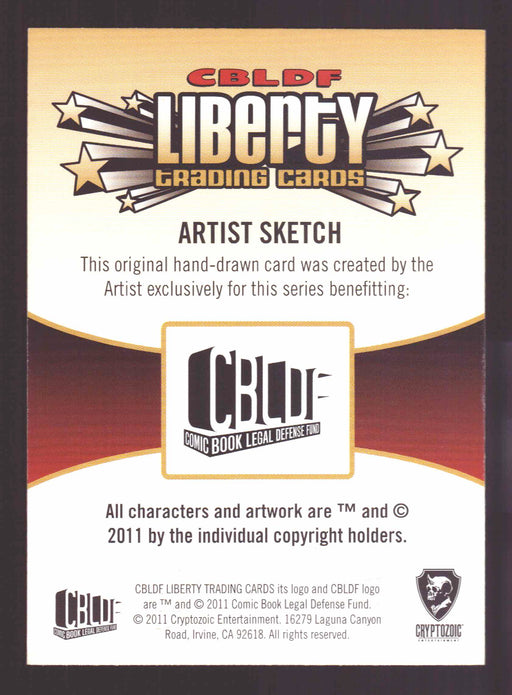2011 Cryptozoic CBLDF Liberty Artist Sketch Card Bone by Jerry Fleming   - TvMovieCards.com