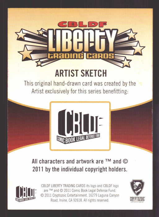 2011 Cryptozoic CBLDF Liberty Artist Sketch Card by Christian James Thomas   - TvMovieCards.com