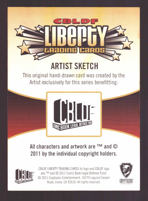 2011 Cryptozoic CBLDF Liberty Artist Sketch Trading Card by Jason Durden   - TvMovieCards.com