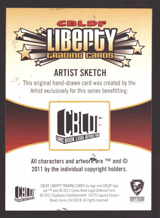 2011 CBLDF Comic Book Legal Defense Fund Liberty Artist Sketch Trading Card   - TvMovieCards.com