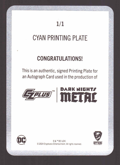 2024 CZX Dark Nights Metal Printing Plate Autograph Card John Romita Jr TC-JRJR
