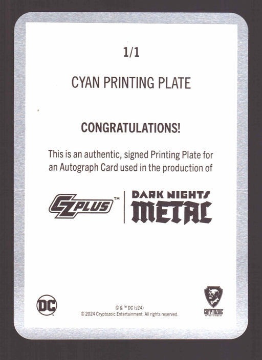 2024 CZX Dark Nights Metal Printing Plate Autograph Card John Romita Jr TC-JRJR - TvMovieCards.com
