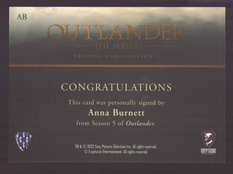 Outlander Season 5 Anna Burnett as Alicia Brown AB Autograph Card - TvMovieCards.com