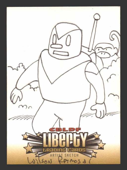 2011 Cryptozoic CBLDF Liberty Artist Sketch Card by Wilson Ramos Jr - TvMovieCards.com