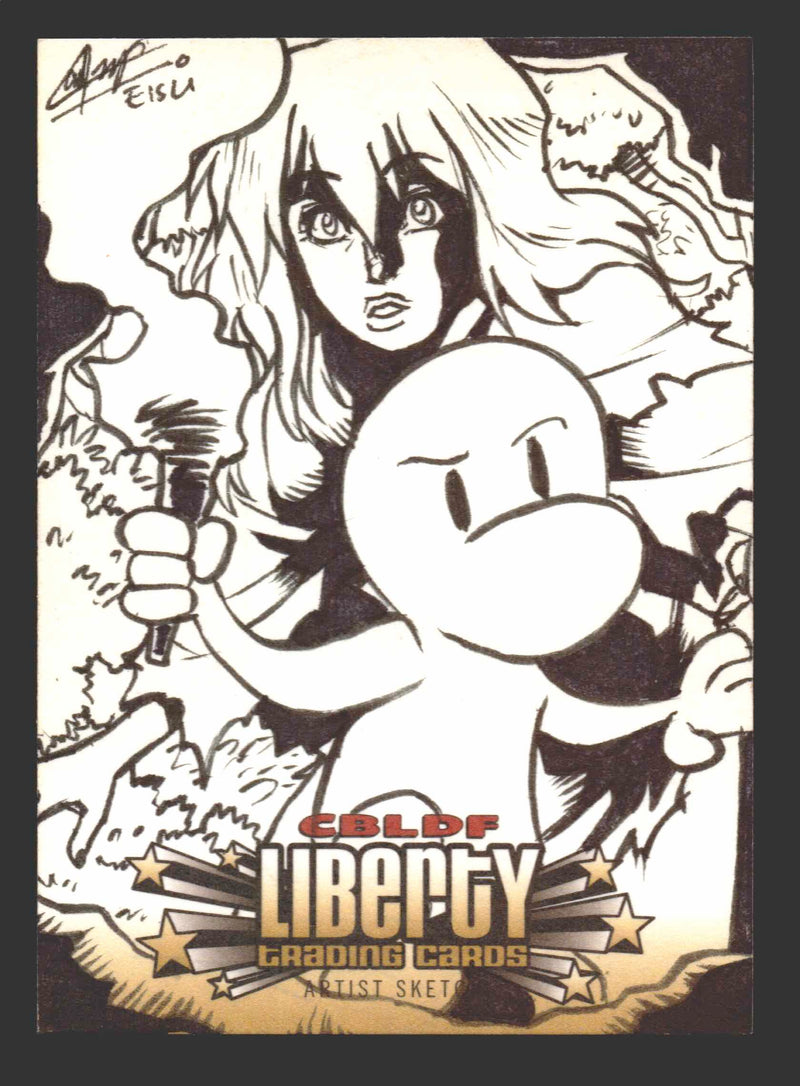 2011 Cryptozoic CBLDF Liberty Artist Sketch Card Bone by Remy "Eisu" Mokhtar   - TvMovieCards.com